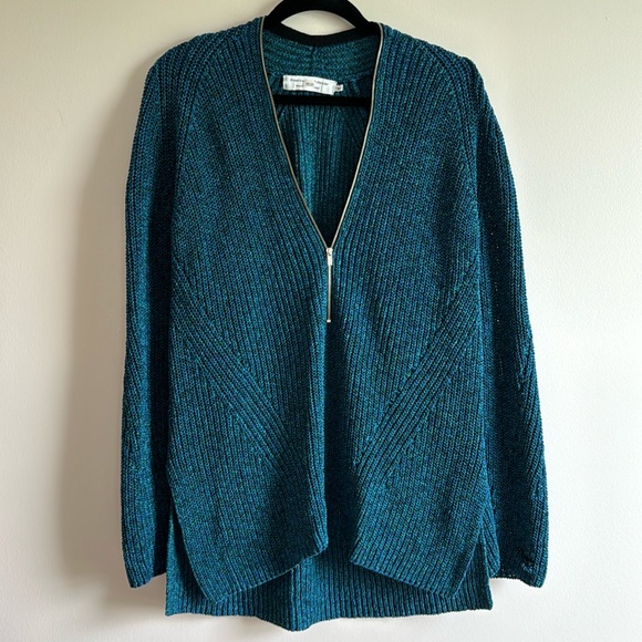 Proenza Schouler White Label Novelty Remix Zip Sweater - Size L - Picture 3 of 11